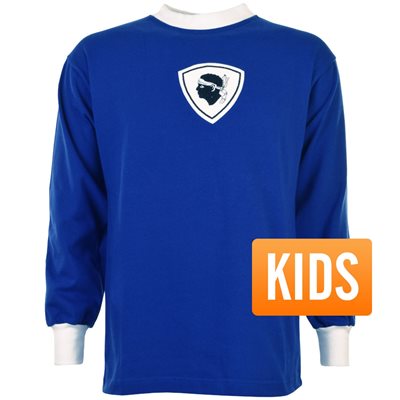 Bastia Retro Voetbalshirt 1970's - Kinderen