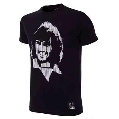 Sportus.nl COPA Football - George Best Repeat Logo T-Shirt - Zwart