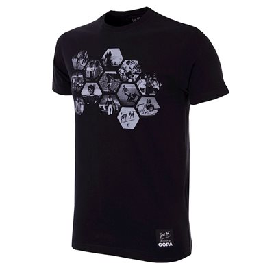 Sportus.nl COPA Football - George Best Hexagon T-Shirt - Zwart