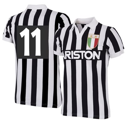 Juventus Ariston Retro Voetbalshirt 1984-1985 + Nummer 11