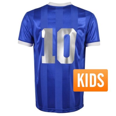 Argentinie Retro Uitshirt W.K. 1986 + Nummer 10 - Kinderen