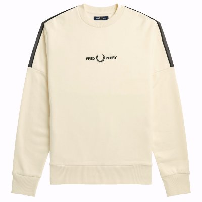 Fred Perry - Taped Crew Neck Sweater - Ecru