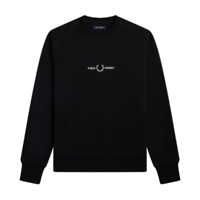 Fred Perry - Embroidered Sweater - Zwart