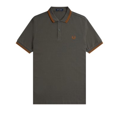 Fred Perry - Twin Tipped Poloshirt - Field Green/ Nut Flake