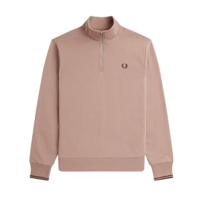 Fred Perry - Half Zip Sweater - Dark Pink