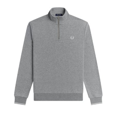 Fred Perry - Half Zip Sweater - Grijs