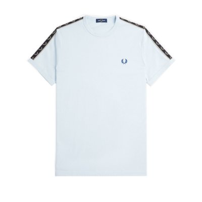 Fred Perry - Contrast Tape Ringer T-Shirt - Lichtblauw