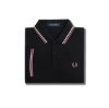 Fred Perry - Polo Twin Tipped - Black/ Ecru/ Dusty Rose Pink