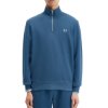 Fred Perry - Half Zip Sweatshirt - Midnight Blue/ Ice