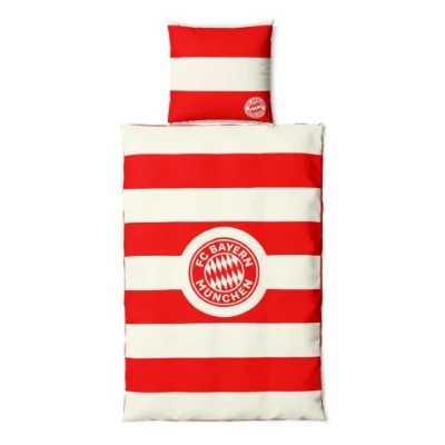 FC Bayern Munchen Flanel Dekbedovertrek & Kussensloop (1 Persoon) - Om afbeelding