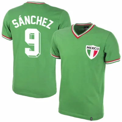 Sportus.nl Mexico retro voetbalshirt 1980's + Sanchez 9