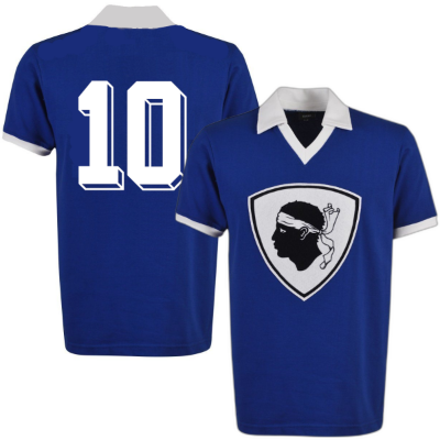 Bastia Retro Voetbalshirt 1978 + 10 (Papi)