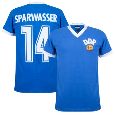 Sportus.nl DDR Retro Voetbalshirt WK 1974 + Sparwasser 14