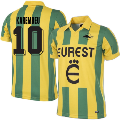 FC Nantes Retro Voetbalshirt 1994-1995 + Karembeu 10