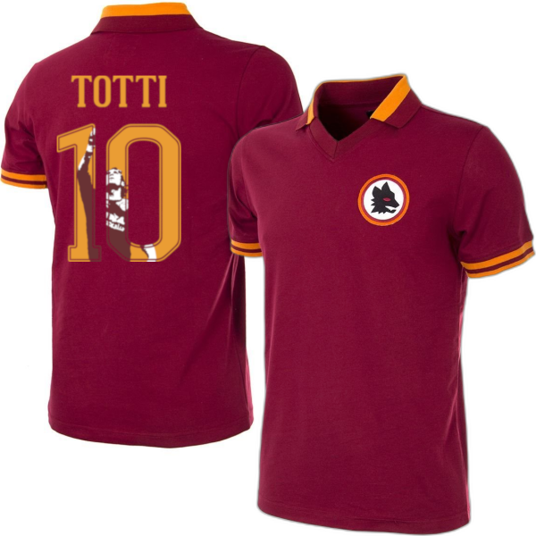 AS Roma Retro Shirt 1978-1979 + Totti 10 (Photo Style)