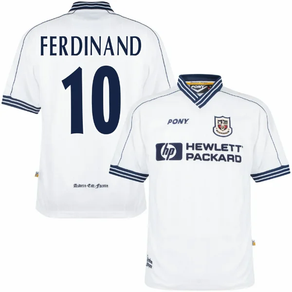 Pony - Tottenham Hotspur Retro Football Shirt 1996-1998 + Ferdinand 10