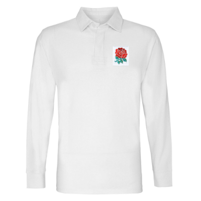 Sportus.nl Rugby Vintage - Engeland Retro Rugby Shirt 1910 - Wit